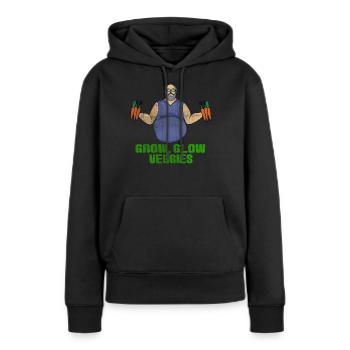 Gemüse Verkäufer - Frauen Premium Bio Hoodie - Schwarz - Vorne - Julia (174cm)