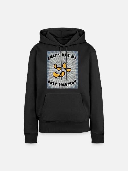 Chips - Frauen Premium Bio Hoodie - Schwarz