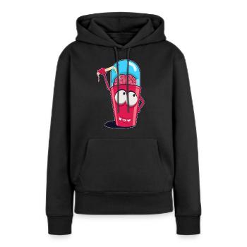 Brain Shake Doodle Art - Frauen Premium Bio Hoodie - Schwarz - Vorne - Julia (174cm)