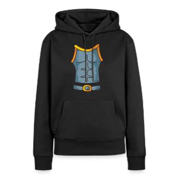 armure - Sweat à capuche Premium bio Femme - noir - Devant - Julia (174cm)