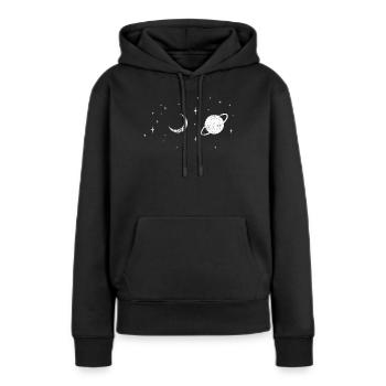 Universum Weltraum Raumfahrt - Frauen Premium Bio Hoodie - Schwarz - Vorne - Julia (174cm)