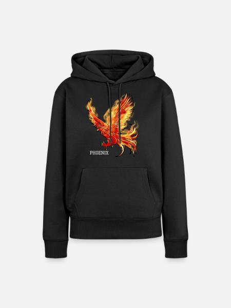 phoenix - Frauen Premium Bio Hoodie - Schwarz