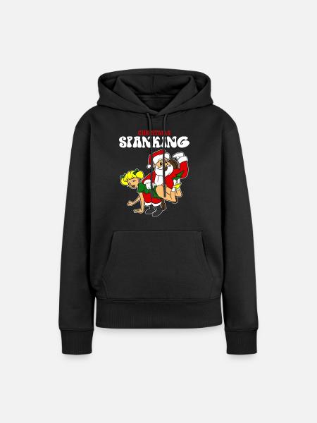Weihnachten Spanking - Frauen Premium Bio Hoodie - Schwarz