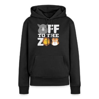 Zoo - Frauen Premium Bio Hoodie - Schwarz - Vorne - Julia (174cm)