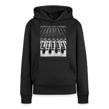 Mixer T Shirt - Sweat à capuche Premium bio Femme - noir - Devant - Julia (174cm)