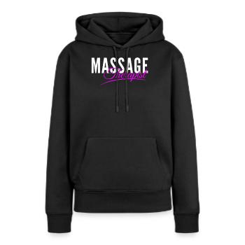 massage therapist - Frauen Premium Bio Hoodie - Schwarz - Vorne - Julia (174cm)