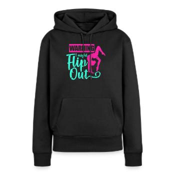 Gymnastique Gymnaste Gymnastique Plancher de gymnastique - Sweat à capuche Premium bio Femme - noir - Devant - Julia (174cm)