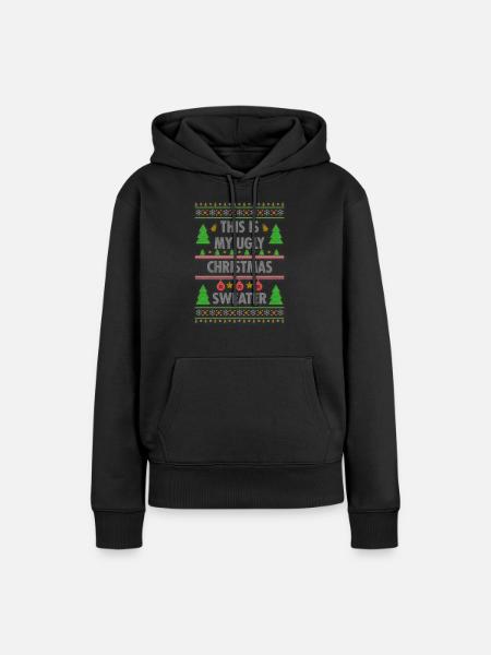 Christmas - Frauen Premium Bio Hoodie - Schwarz