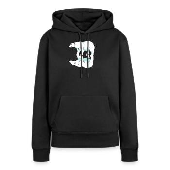 Ours polaire ours polaire heureux arctique malheureux - Sweat à capuche Premium bio Femme - noir - Devant - Julia (174cm)