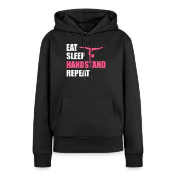 Cadeau Gymnastique Handstand Gymnastique Artistique Gymnastique - Sweat à capuche Premium bio Femme - noir - Devant - Julia (174cm)