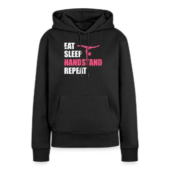 Handstand - Frauen Premium Bio Hoodie - Schwarz - Vorne - Julia (174cm)
