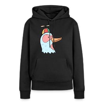 Ente Entchen Propeller Schulkind Geschenkidee - Frauen Premium Bio Hoodie - Schwarz - Vorne - Julia (174cm)