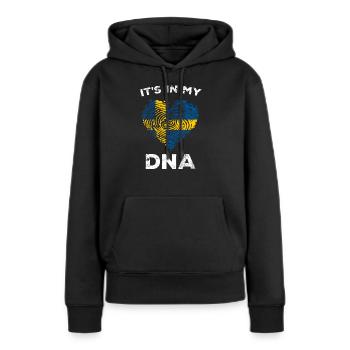 Suède Suède drapeau Suède suédois - Sweat à capuche Premium bio Femme - noir - Devant - Julia (174cm)