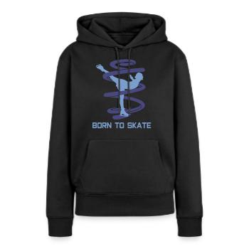 Eiskunstlauf Schlittschuhe Figur - Frauen Premium Bio Hoodie - Schwarz - Vorne - Julia (174cm)