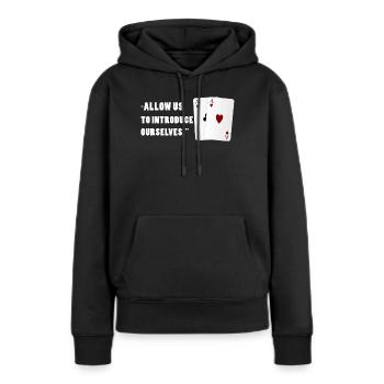 Poker Aces Texas Hold'em - Sweat à capuche Premium bio Femme - noir - Devant - Julia (174cm)
