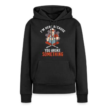 Artisans Réparation De Réparation Outil Cadeau Idée - Sweat à capuche Premium bio Femme - noir - Devant - Julia (174cm)