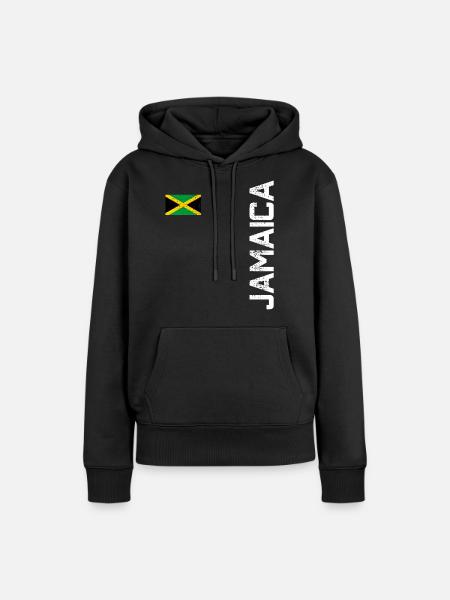 Jamaica - Frauen Premium Bio Hoodie - Schwarz