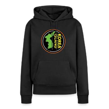 Corée du Nord Corée du Sud Corée Cadeau Asie - Sweat à capuche Premium bio Femme - noir - Devant - Julia (174cm)