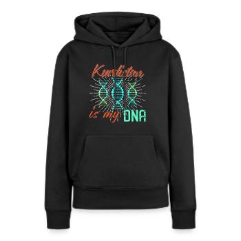 Idée cadeau maison au Kurdistan - Sweat à capuche Premium bio Femme - noir - Devant - Julia (174cm)