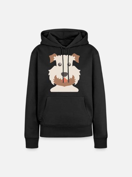 Huge Wheaten Terrier - Women’s Premium Organic Hoodie - black