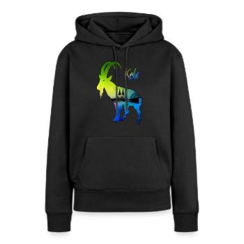 Kölner Dom Geißbock Hennes - Sweat à capuche Premium bio Femme - noir - Devant - Julia (174cm)