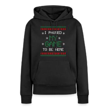 Gamer Streamer Weihnachten Haesslich - Frauen Premium Bio Hoodie - Schwarz - Vorne - Julia (174cm)