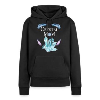 Crystal Mom Gemstone Healing Stones Mama Gift - Women’s Premium Organic Hoodie - black - Front - Julia (174cm)