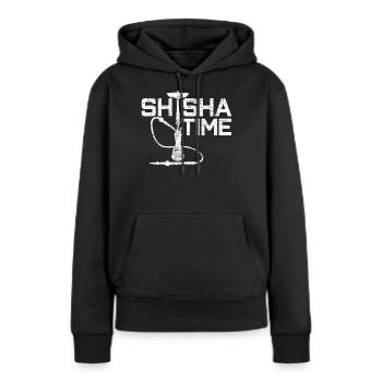 Shisha Bar Sports - Sweat à capuche Premium bio Femme - noir - Devant - Julia (174cm)