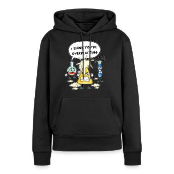 Laboratoire Science Chimie Tube à essai Cadeau - Sweat à capuche Premium bio Femme - noir - Devant - Julia (174cm)