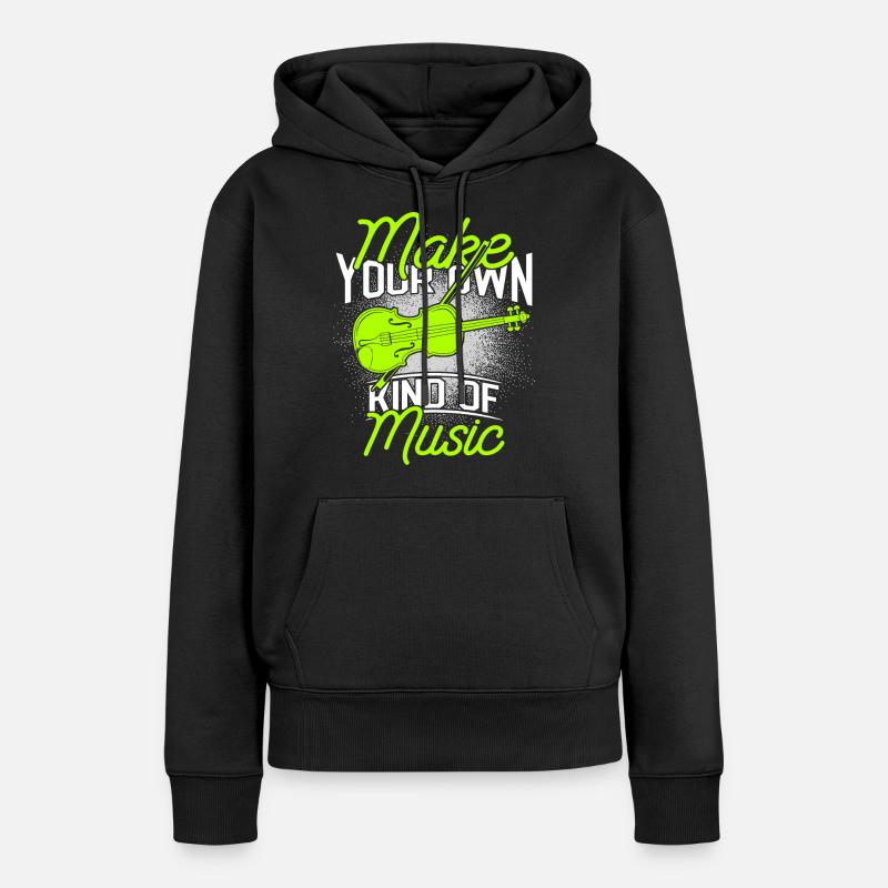 Violon violon - Sweat à capuche Premium bio Femme - noir
