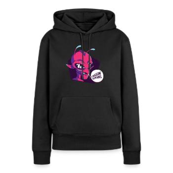 Alien - Frauen Premium Bio Hoodie - Schwarz - Vorne - Julia (174cm)
