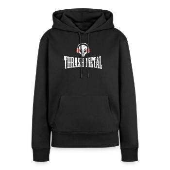 Thrash Metal Musik Geschenk - Frauen Premium Bio Hoodie - Schwarz - Vorne - Julia (174cm)