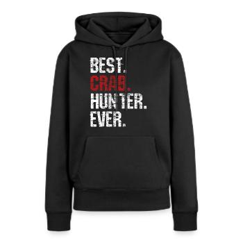 Krabben Jaeger - Frauen Premium Bio Hoodie - Schwarz - Vorne - Julia (174cm)