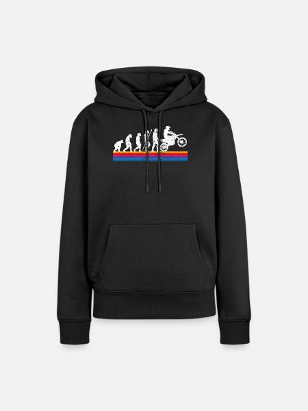 Motocross Dirtbike Evolution - Frauen Premium Bio Hoodie - Schwarz