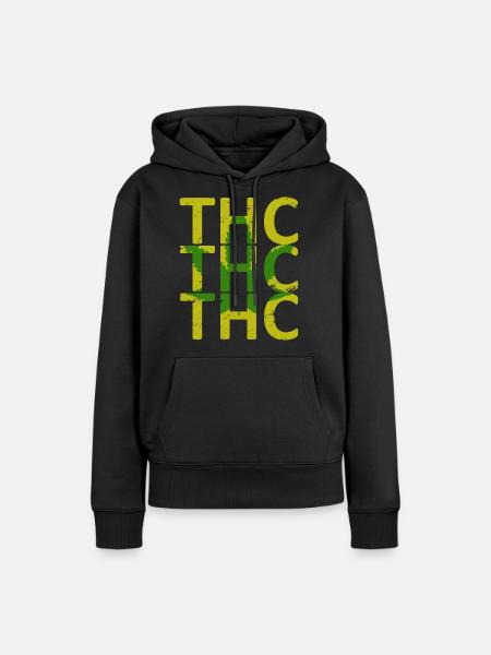 Weed THC - Frauen Premium Bio Hoodie - Schwarz
