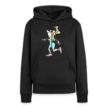 Fitness - Workout for Ladies - Sweat à capuche Premium bio Femme - noir - Devant - Julia (174cm)