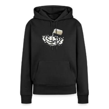 Cadeau de la voie lactée de l'univers Space galaxy - Sweat à capuche Premium bio Femme - noir - Devant - Julia (174cm)
