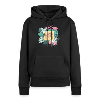 Sommer Exotisch - Frauen Premium Bio Hoodie - Schwarz - Vorne - Julia (174cm)