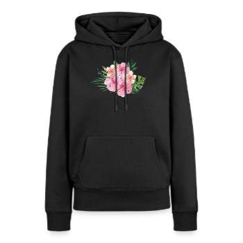 Tropen Sommerurlaub - Frauen Premium Bio Hoodie - Schwarz - Vorne - Julia (174cm)