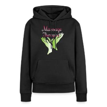 Massage Therapist Massage Masseur Masseuse - Frauen Premium Bio Hoodie - Schwarz - Vorne - Julia (174cm)
