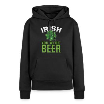 St Patricks Day Irish Lucky Charm Drunk Beer Paddy - Frauen Premium Bio Hoodie - Schwarz - Vorne - Julia (174cm)