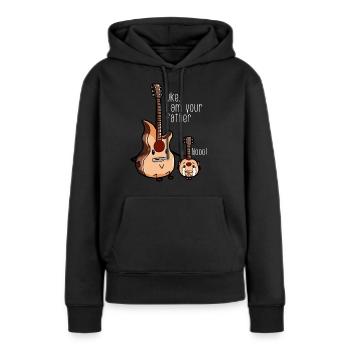Uke I am your father Ukulele Gitarre lustig - Frauen Premium Bio Hoodie - Schwarz - Vorne - Julia (174cm)