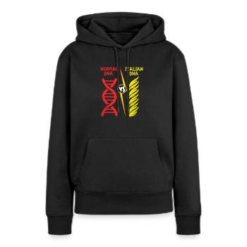 Pasta - Frauen Premium Bio Hoodie - Schwarz - Vorne - Julia (174cm)
