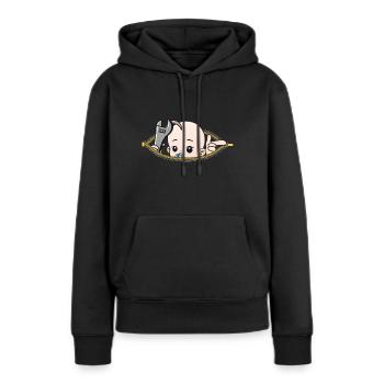 Schwangerschaft Mechaniker Mech schwanger Geschenk - Frauen Premium Bio Hoodie - Schwarz - Vorne - Julia (174cm)