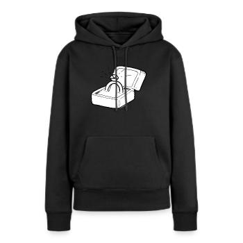 Heirate mich! Diamant Ring Klunker Antrag Geschenk - Frauen Premium Bio Hoodie - Schwarz - Vorne - Julia (174cm)