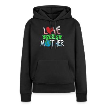 Tag der Erde Liebe deine Mutter Erde - Frauen Premium Bio Hoodie - Schwarz - Vorne - Julia (174cm)