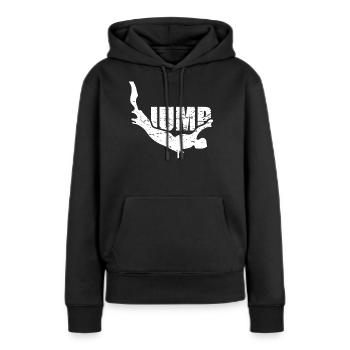 Bungee Jumping - Frauen Premium Bio Hoodie - Schwarz - Vorne - Julia (174cm)