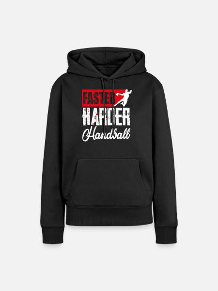 Handball - Frauen Premium Bio Hoodie - Schwarz
