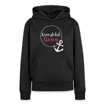 Kreuzfahrt Königin Spruch Anker Geschenkidee - Frauen Premium Bio Hoodie - Schwarz - Vorne - Julia (174cm)