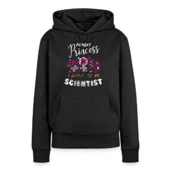 scientifique - Sweat à capuche Premium bio Femme - noir - Devant - Julia (174cm)